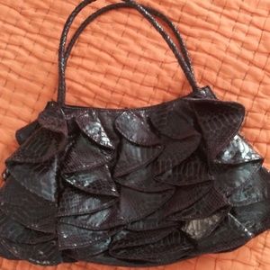 Ruffle Purple Purse